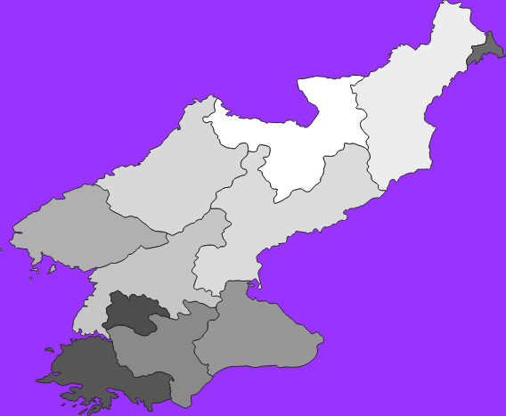 North Korea elevation map